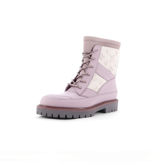 Louis Vuitton Men's Landscape Ankle Boots Monogram Embossed Rubber