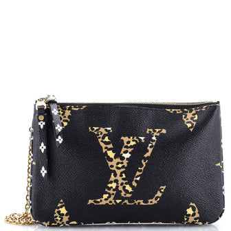 Louis Vuitton Double Zip Pochette Limited Edition Jungle Monogram Giant