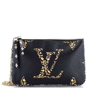 Louis Vuitton Double Zip Pochette Limited Edition Jungle Monogram Giant