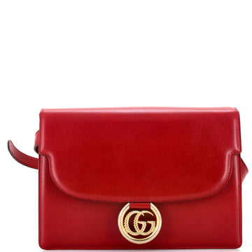 Gucci GG Ring Shoulder Bag Leather Medium