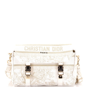 Christian Dior Diorcamp Messenger Bag Embroidered Canvas Small