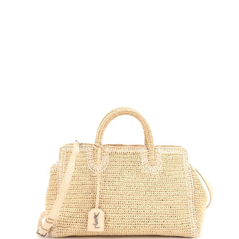 Saint Laurent Rive Gauche Cabas Woven Raffia Small