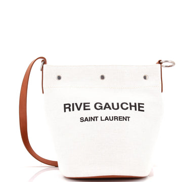 Saint Laurent Rive Gauche Bucket Bag Canvas