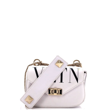 Valentino Garavani VLTN Flap Saddle Bag Printed Leather Mini