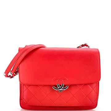 Chanel CC Box Flap Bag Quilted Caviar Small