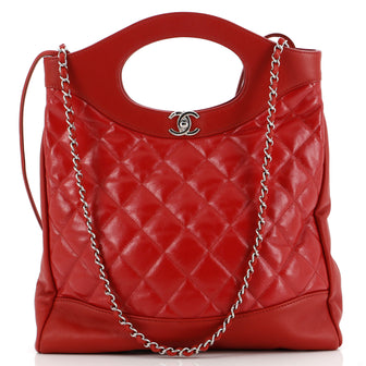 Chanel 31 Shopping Bag Quilted Aged Calfskin Small
