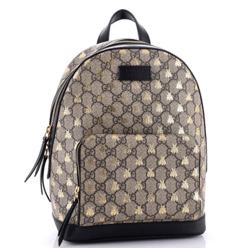 Gucci Zip Pocket Backpack Printed GG Coated Canvas Small