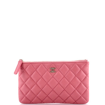 Chanel Classic O Case Pouch Quilted Caviar Small
