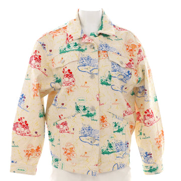 Gucci Women's Disney Button Up Jacket Printed Denim