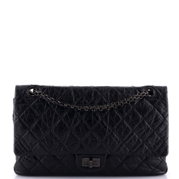 Chanel So Black Reissue 2.55 Flap Bag Quilted Aged Calfskin 226