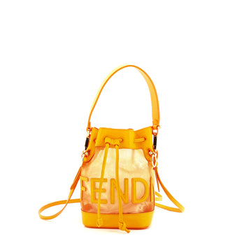 Fendi Mon Tresor Bucket Bag Mesh and Leather Mini