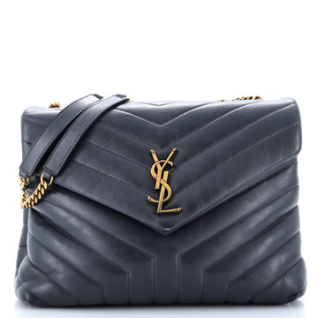 Saint Laurent Loulou Shoulder Bag Matelasse Chevron Leather Large