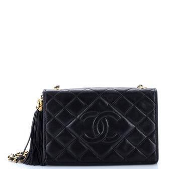 Chanel Vintage Diamond CC Flap Bag Quilted Lambskin Mini