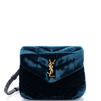 Saint Laurent Loulou Shoulder Bag Matelasse Chevron Velvet Toy