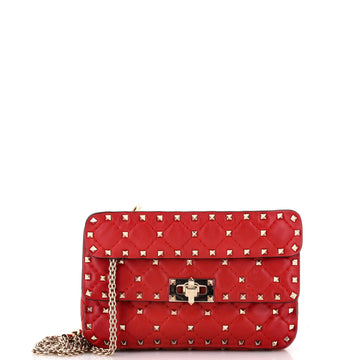 Valentino Garavani Rockstud Spike Flap Bag Quilted Leather Small