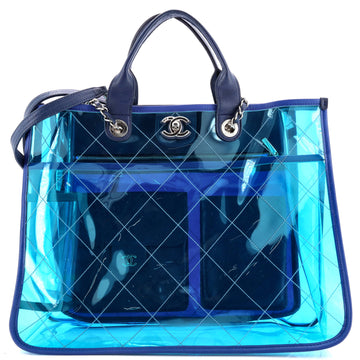 Chanel Coco Splash Shopping Tote Quilted PVC With Lambskin Medium