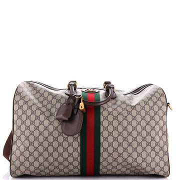 Gucci Ophidia Carry On Duffle Bag GG Coated Canvas Large