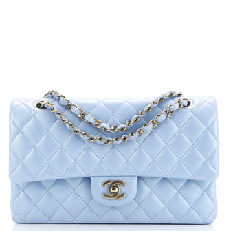 Chanel Classic Double Flap Bag Quilted Iridescent Lambskin Medium