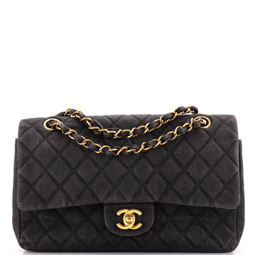 Chanel Vintage Classic Double Flap Bag Quilted Denim Medium
