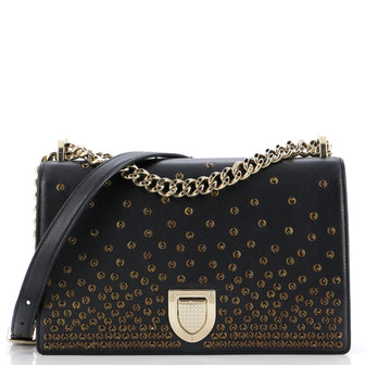 Christian Dior Diorama Flap Bag Sequin Embellished Lambskin Medium