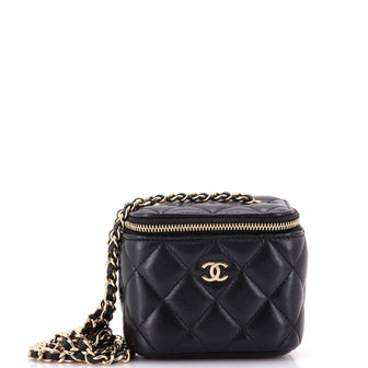 Chanel Classic Vanity Case with Chain Quilted Lambskin Mini