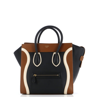 Celine Tricolor Luggage Bag Leather Mini