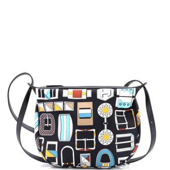 Hermes Sursoie To Go Pouch Printed Silk and Leather