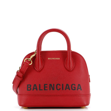 Balenciaga Logo Ville Bag Leather XXS