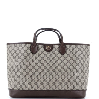 Gucci Ophidia Top Handle Shopping Tote GG Coated Canvas Medium