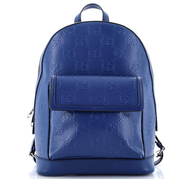 Gucci Pocket Backpack GG Embossed Perforated Leather Large