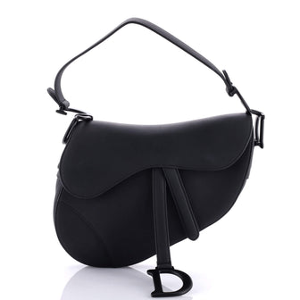 Christian Dior Ultra Matte Saddle Handbag Leather Medium