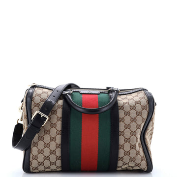 Gucci Vintage Web Boston Bag GG Canvas Medium