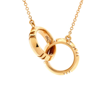 Tiffany & Co. Atlas X Closed Interlocking Pendant Necklace 18K Rose Gold