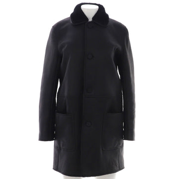 Celine Women's Reversible Button Up Coat Leather and Fur