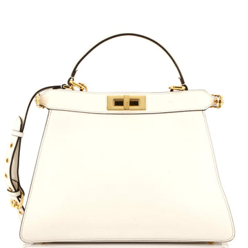 Fendi x Versace Fendace Peekaboo ISeeU Bag Leather with Printed Zucca Leather Interior Medium