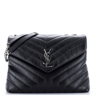Saint Laurent Loulou Shoulder Bag Matelasse Chevron Leather Medium