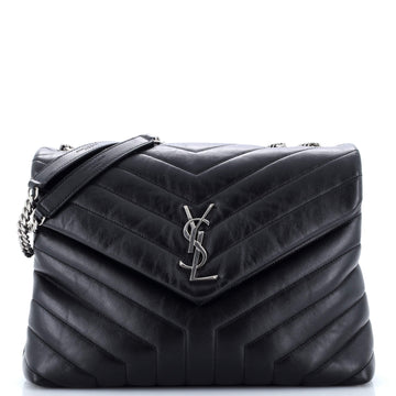 Saint Laurent Loulou Shoulder Bag Matelasse Chevron Leather Medium