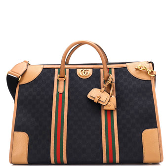 Gucci Bauletto Duffle Bag GG Canvas XL