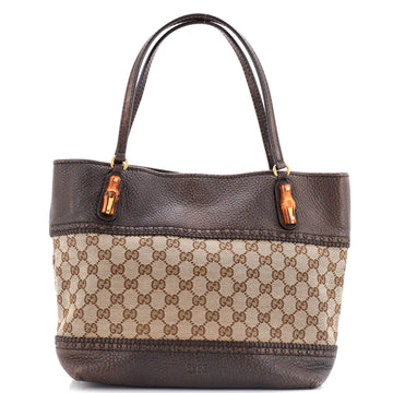 Gucci Laidback Crafty Tote GG Canvas and Leather Medium