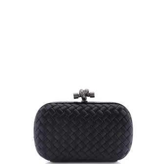 Bottega Veneta Box Knot Clutch Intrecciato Satin Small