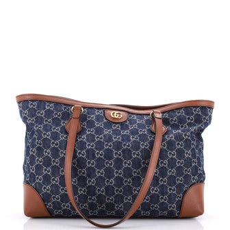 Gucci Ophidia Shopping Tote GG Denim Medium