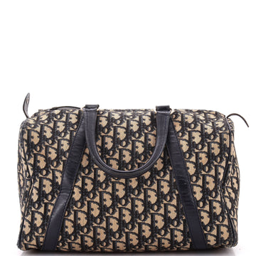 Christian Dior Vintage Trotter Boston Bag Diorissimo Canvas Medium