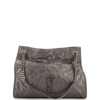 Saint Laurent Niki Shopping Tote Matelasse Chevron Leather Medium