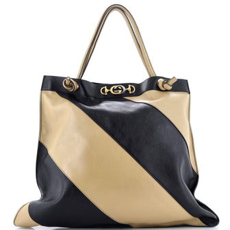 Gucci Zumi Tote Striped Leather Large