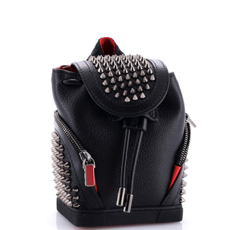Christian Louboutin Explorafunk Keyring Crossbody Bag Spiked Leather