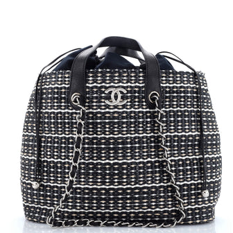 Chanel Shopping Tote Woven Straw Large