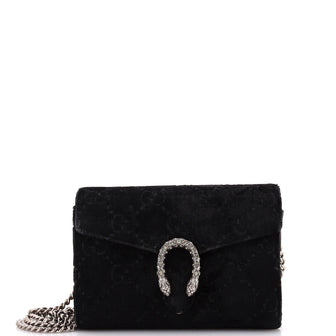 Gucci Dionysus Chain Wallet GG Velvet Small