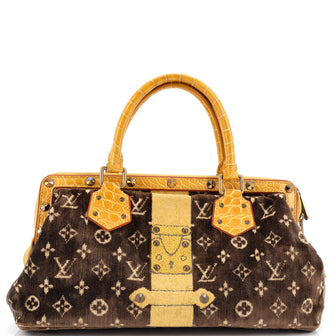 Louis Vuitton Trompe L'Oeil L'Ingenieux Handbag Limited Edition Monogram Velvet with Crocodile