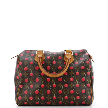 Louis Vuitton Speedy Handbag Limited Edition Monogram Cerises 25