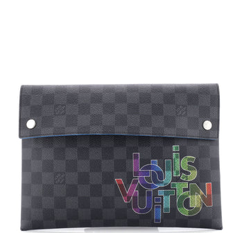 Louis Vuitton Pochette Alpha Triple Limited Edition Interlinked Logo Damier Graphite
